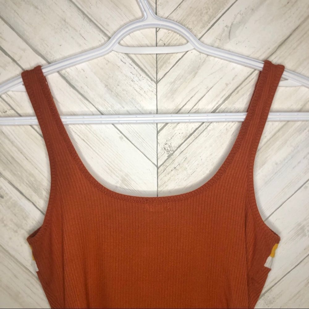 Retro Colorblock Ribbed Bodysuit - Picture 6 of 6